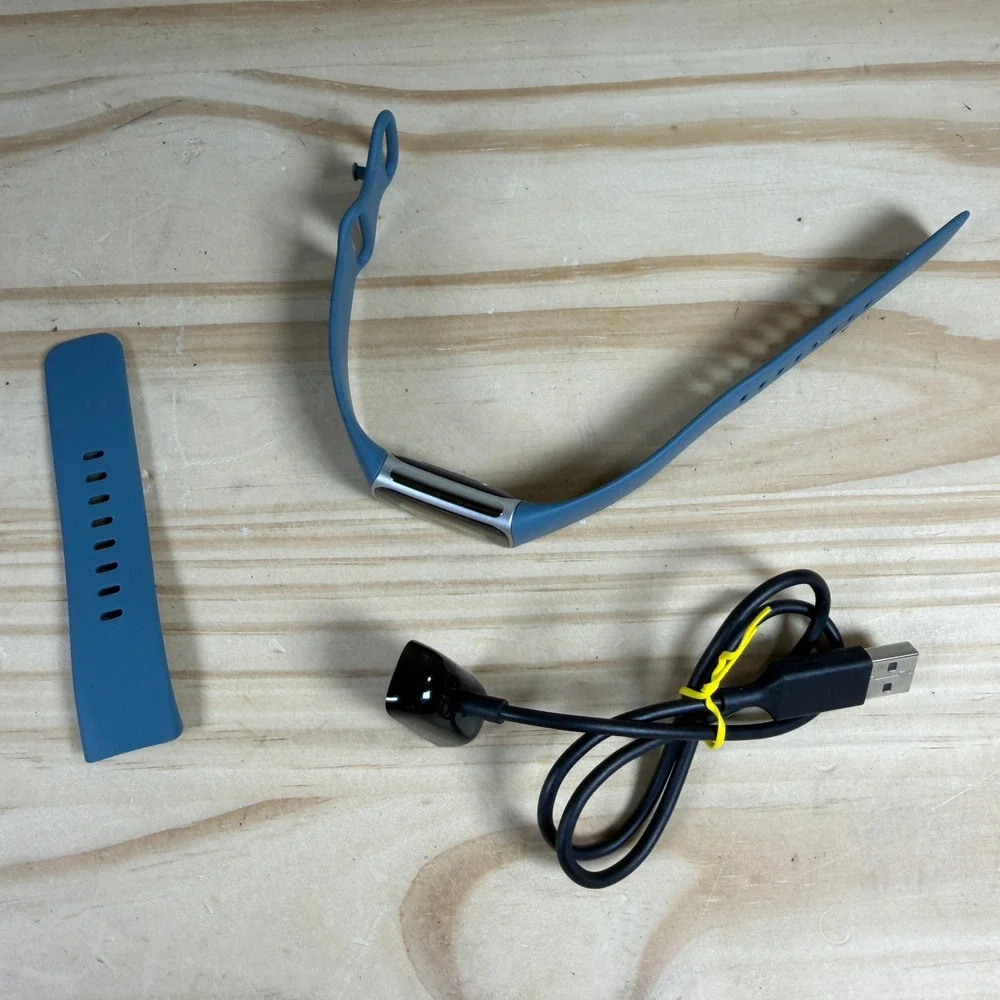 Fitbit Charge 5 Advanced Fitness Health Tracker Steel Blue Platinum FB421 Works